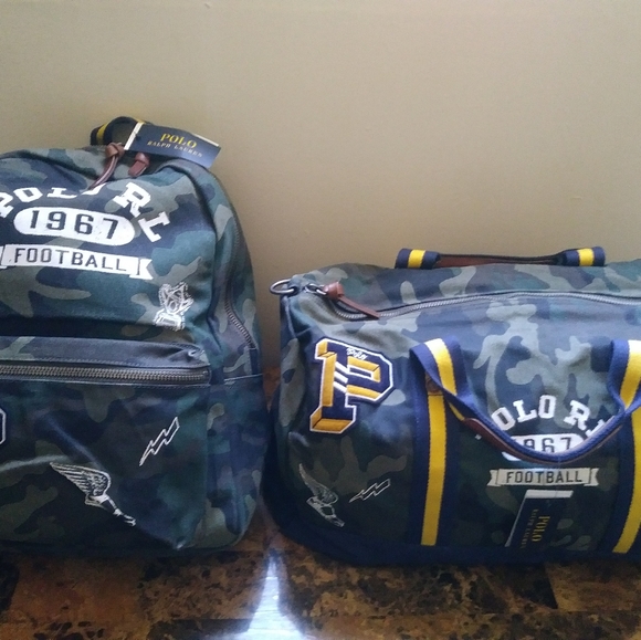 Polo Ralph Lauren Football Camo Canvas Backpack - Picture 5 of 5